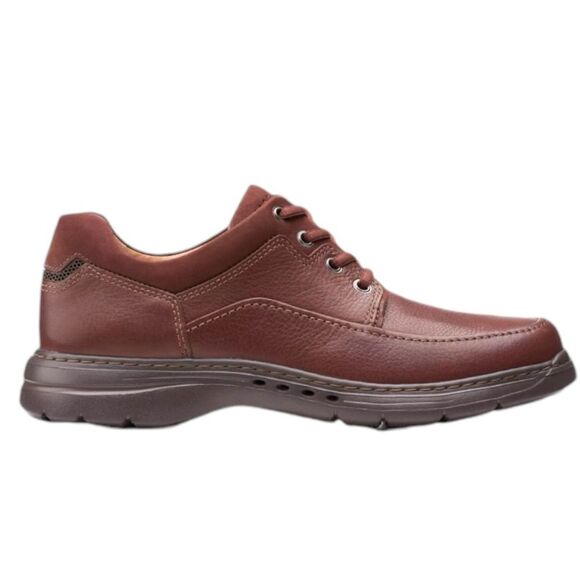 Clarks Mens size 10 Un Brawley Lace Mahogany Leather. - Picture 3 of 12